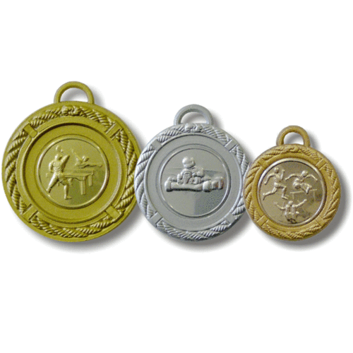 medalj i tre storlekar